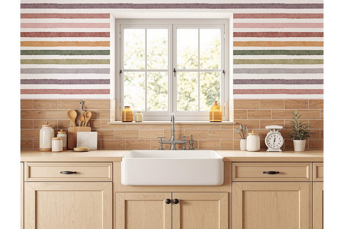 Pastel Earth Stripes Repeat File, a Pattern Graphic by OwlAndFern (Photo 8 of 16)