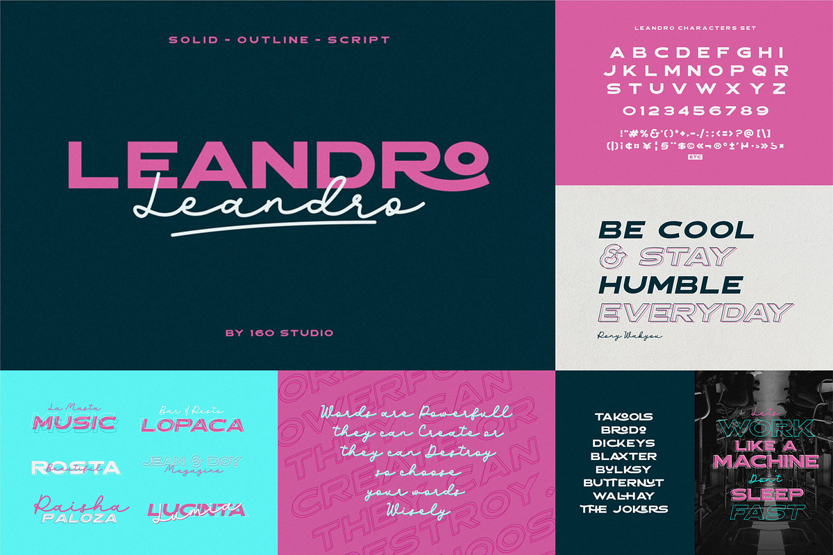160 Studio Font Bundle | 95% OFF, a Sans Serif Font by 160 Studio (Photo 23 of 29)