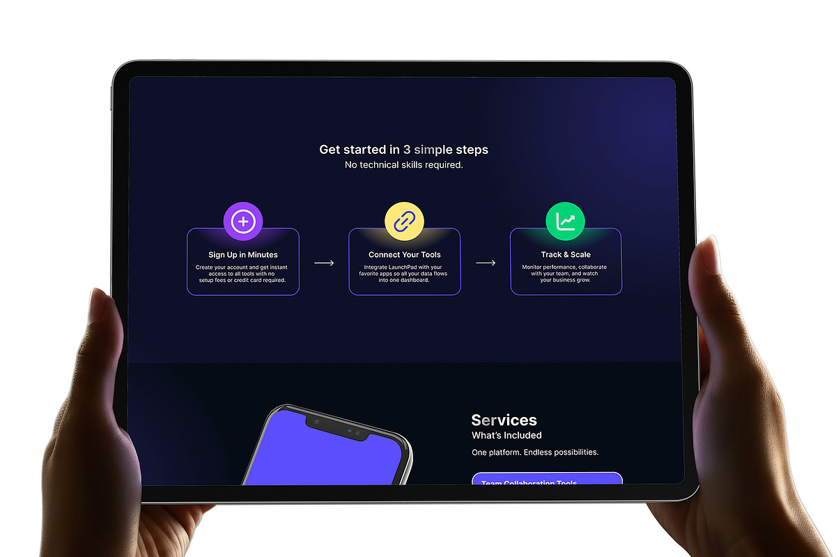 Modern SaaS Landing Page UI Kit preview 3