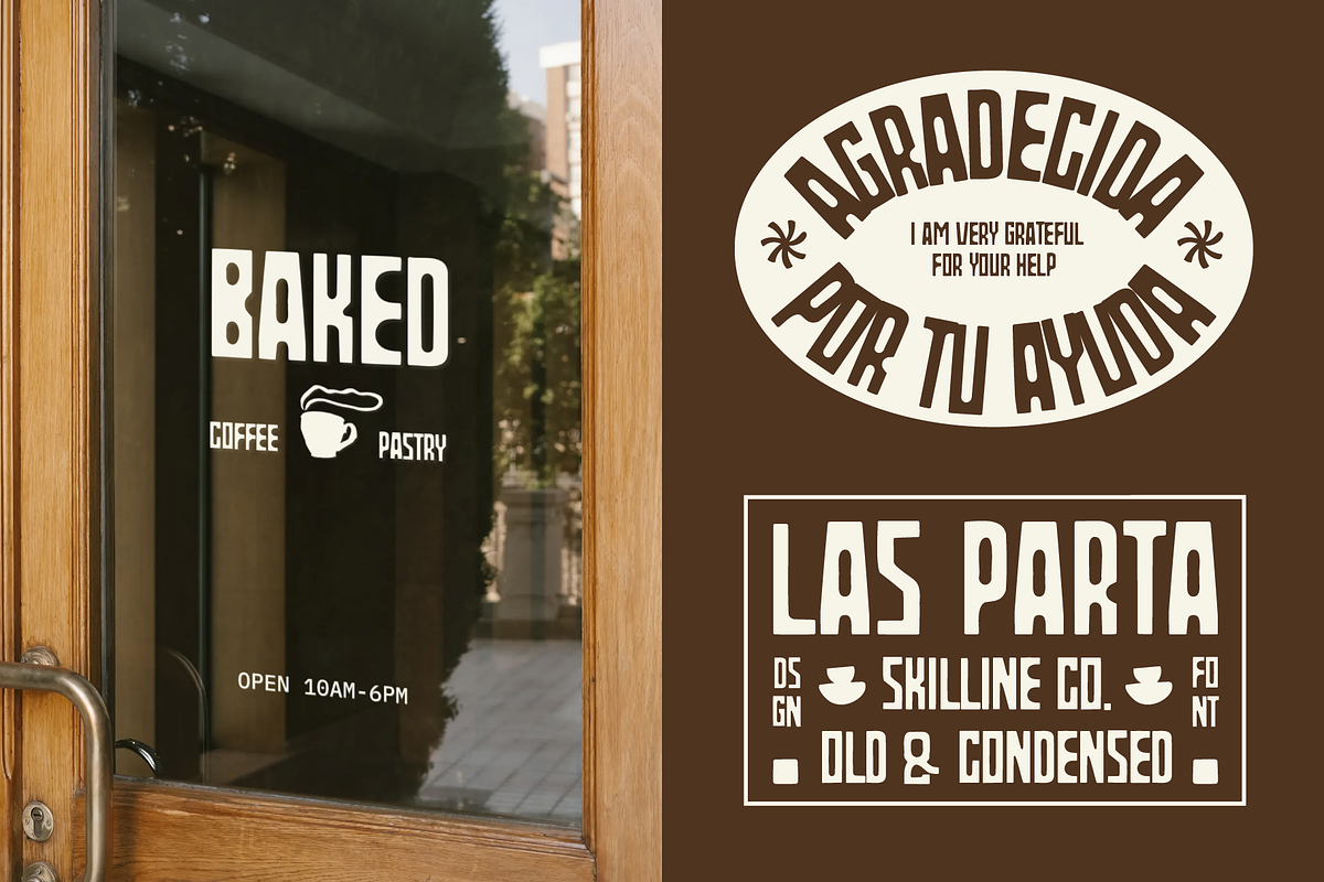 SFC LAS PARTA - Tall Display Font, a Sans Serif Font by Skilline Supply Co. (Photo 3 of 8)
