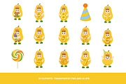 50 Kawaii Birthday Duck Clipart, a Seasonal Illustration by Luxe (Thumbnail 3 of 4)