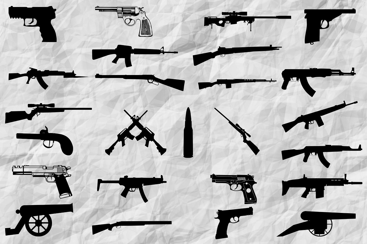 Gun Weapons Silhouette, a Technology Illustration by newminddesign (Photo 1 of 3)