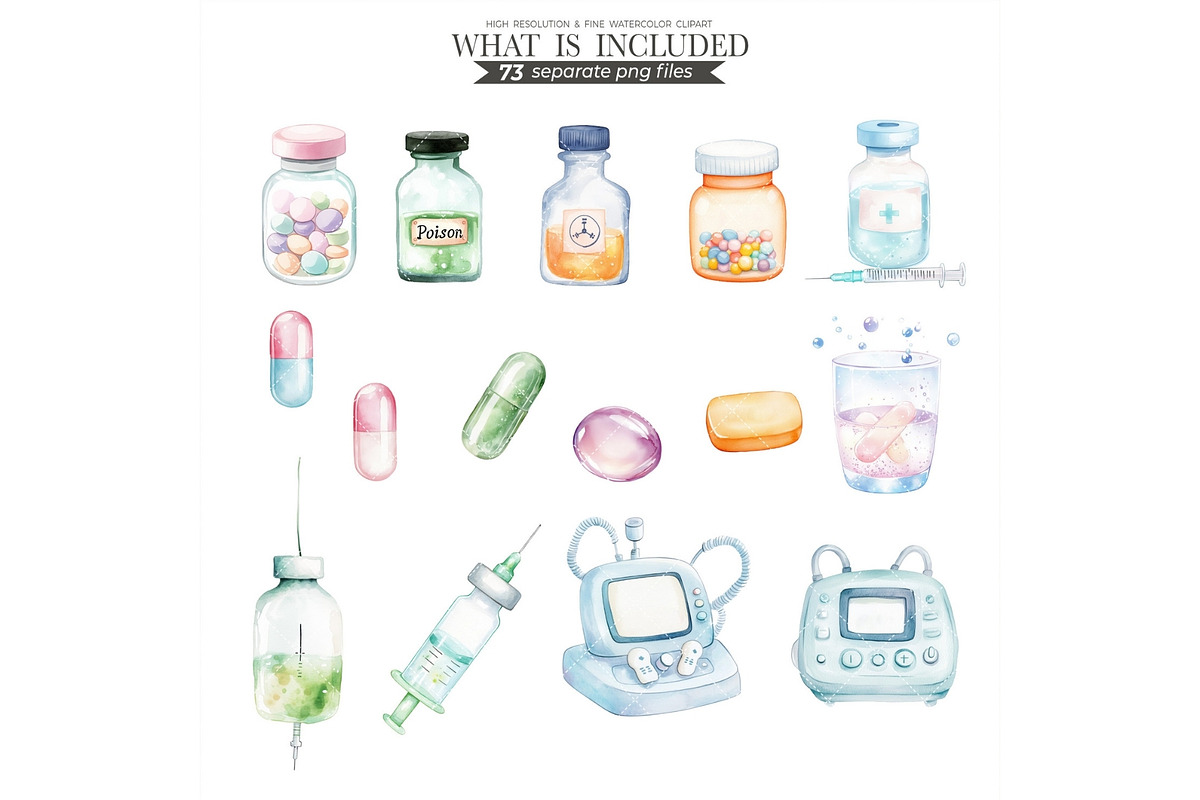 Hospital Watercolor, medical clipart, an Illustration by CharmClipart (Photo 6 of 9)