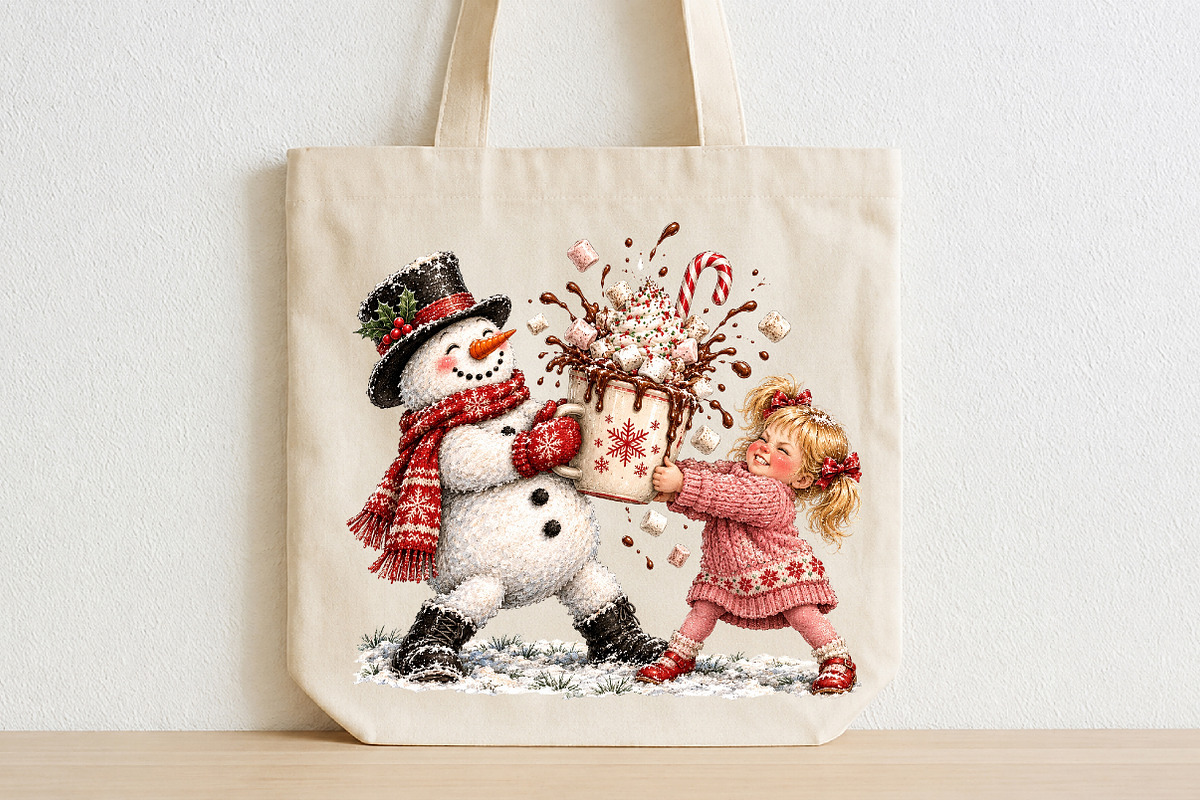 Funny Snowman Hot Cocoa Splash PNG, a Seasonal Illustration by CraftArtStudio (Photo 2 of 4)