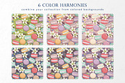 Macaron and Vanilla flowers, a Pattern Graphic by Yummy (Thumbnail 3 of 7)