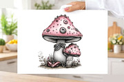 Whimsical Summer Mushroom Clipart, a Seasonal Illustration by SVGArt (Thumbnail 5 of 9)