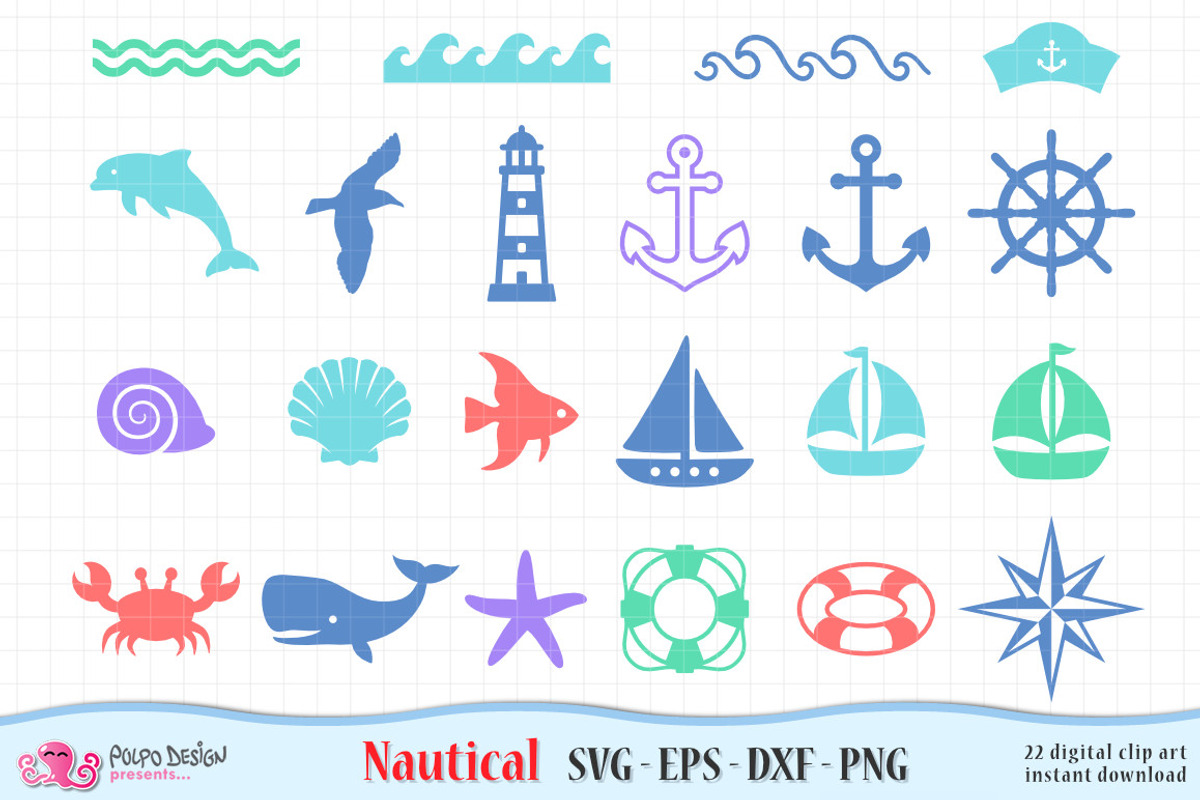 Nautical SVG, Eps, Dxf and Png., an Object Graphic by PolpoDesign (Photo 1 of 5)