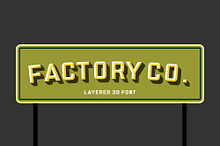Factory - layered 3d font