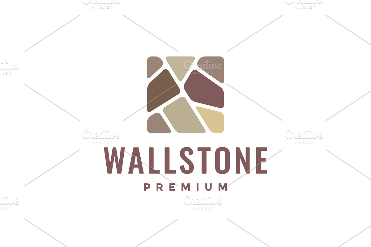 wall stone house exterior  logo, a Branding & Logo Template by devastd