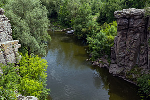 Buky Canyon summer landscape, Hirskyi Tikych river, Cherkasy Reg, a Nature Photo by YuriyB