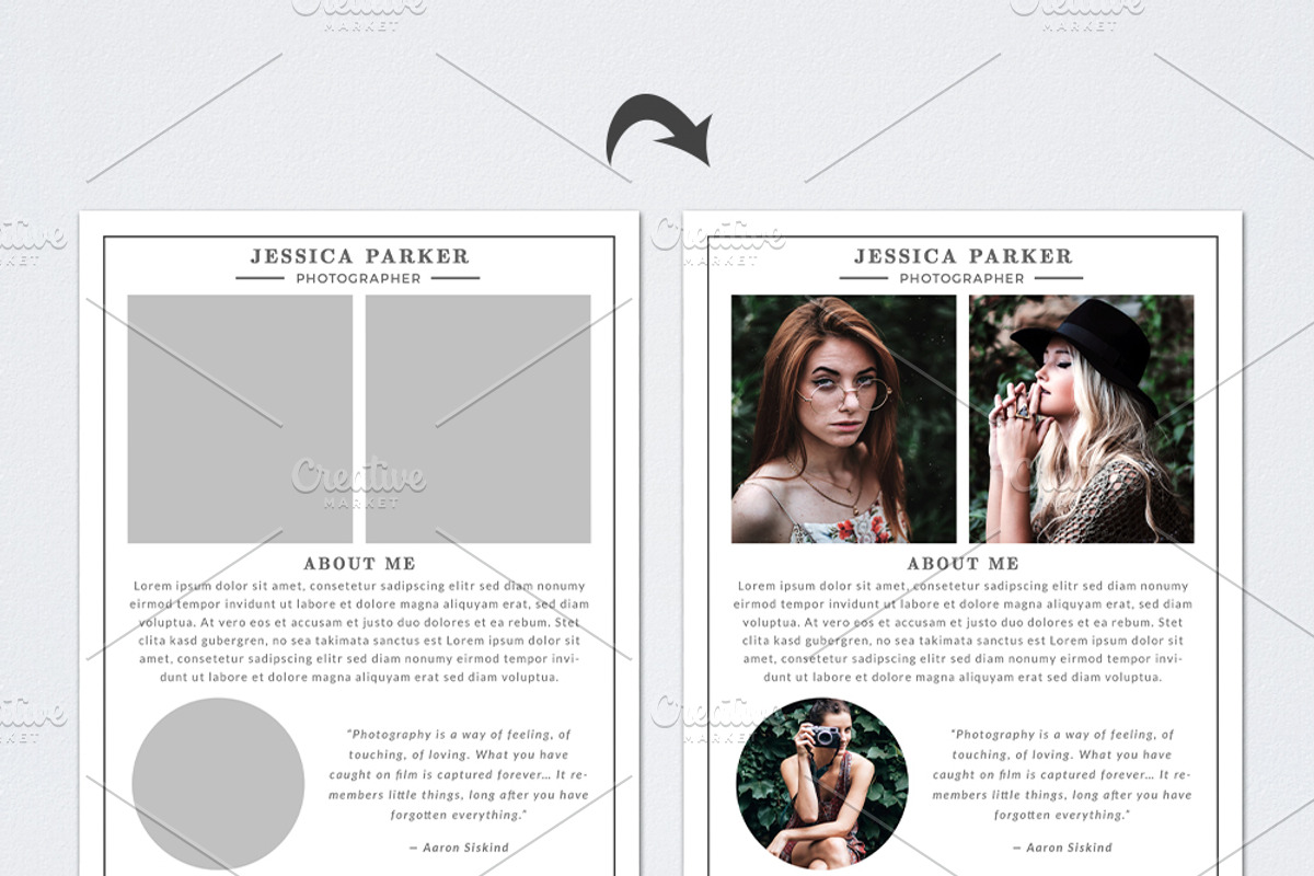 About Me Page Template, a Flyer Template by NM-Design-Studio (Photo 3 of 4)
