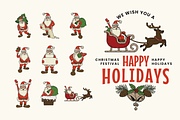 Santa Claus Christmas Badge Bundle, a Branding & Logo Template by Headfonts (Thumbnail 4 of 6)
