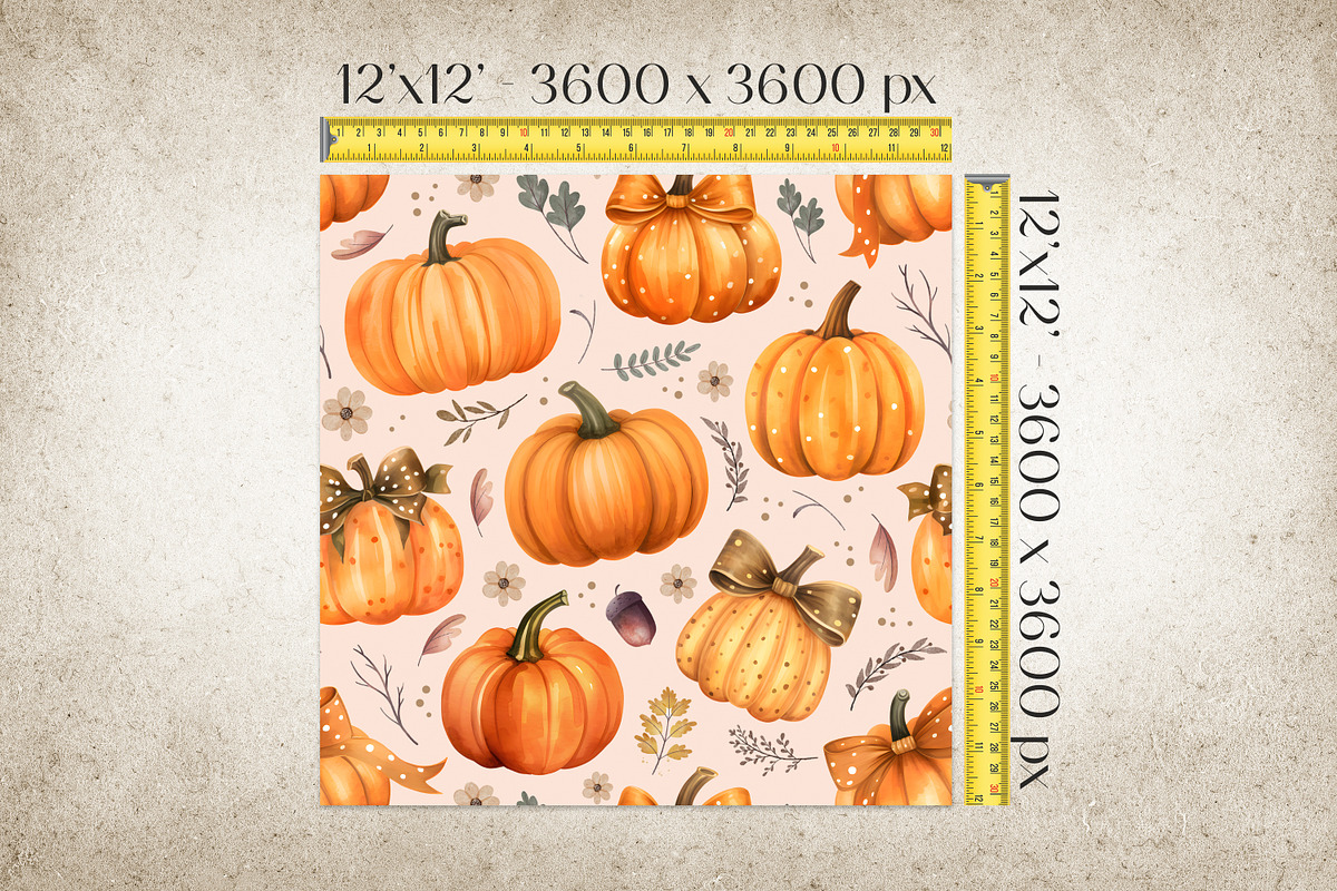 Autumn Pumpkins - Seamless Pattern, a Pattern Graphic by Kreeya Art Shop (Photo 7 of 13)