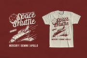 Space Shuttle T-Shirt Design, an Illustration by CJR Designs (Thumbnail 1 of 3)