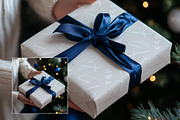 Gift Wrap Mockup w. Hands WR004-01, a Books & Magazine Mockup by Callistemon Creative (Thumbnail 4 of 8)