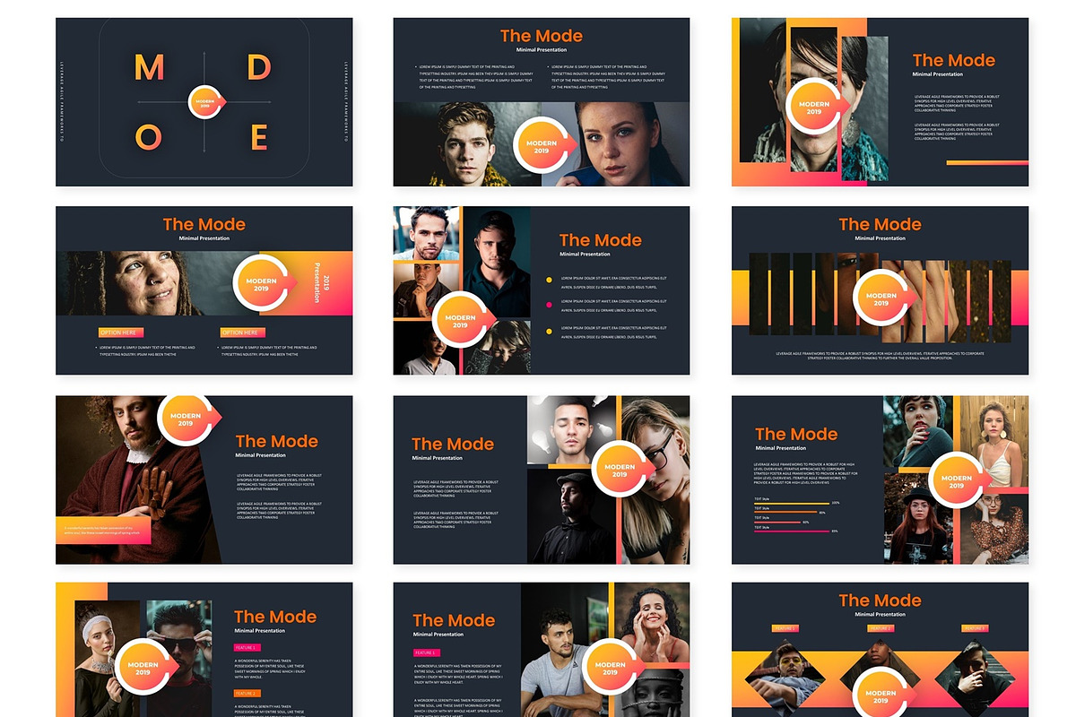 Mode - Powerpoint Template, a Presentation Template by AQR Studio