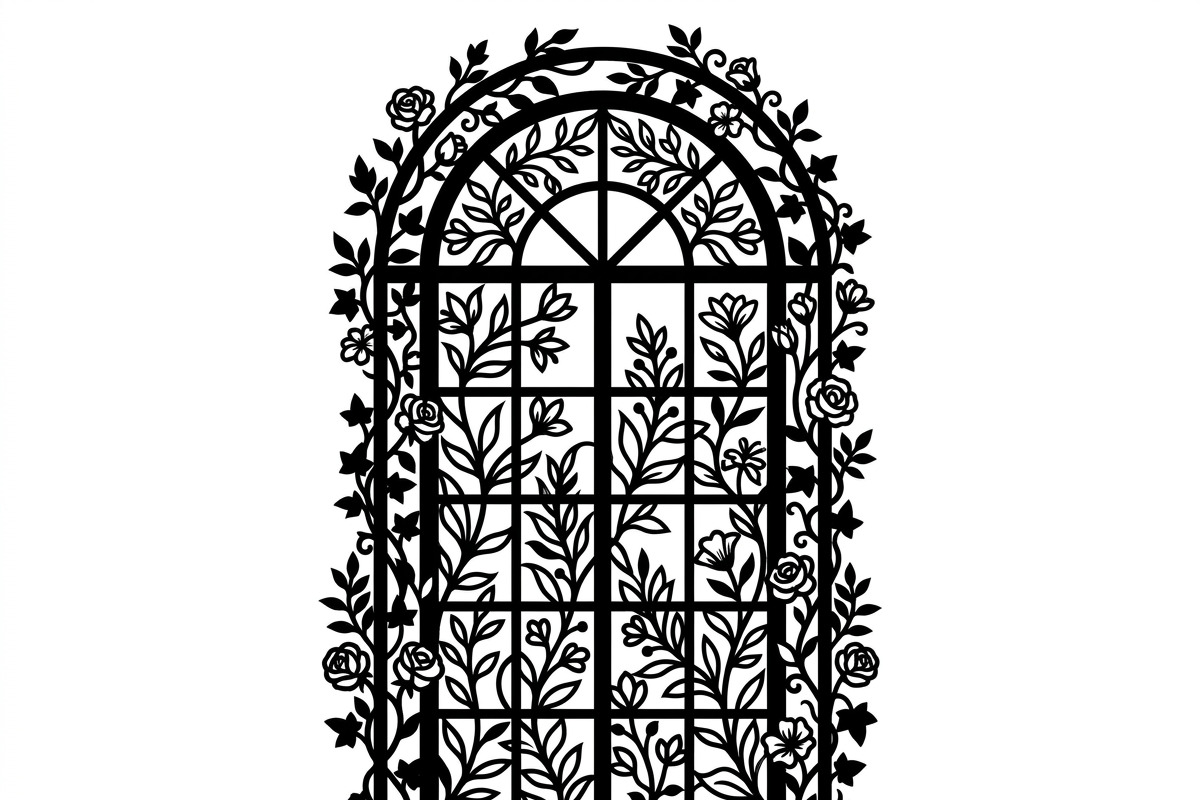 50 Floral French Window Ornament, a Decorative Illustration by Amazin_art (Photo 13 of 44)