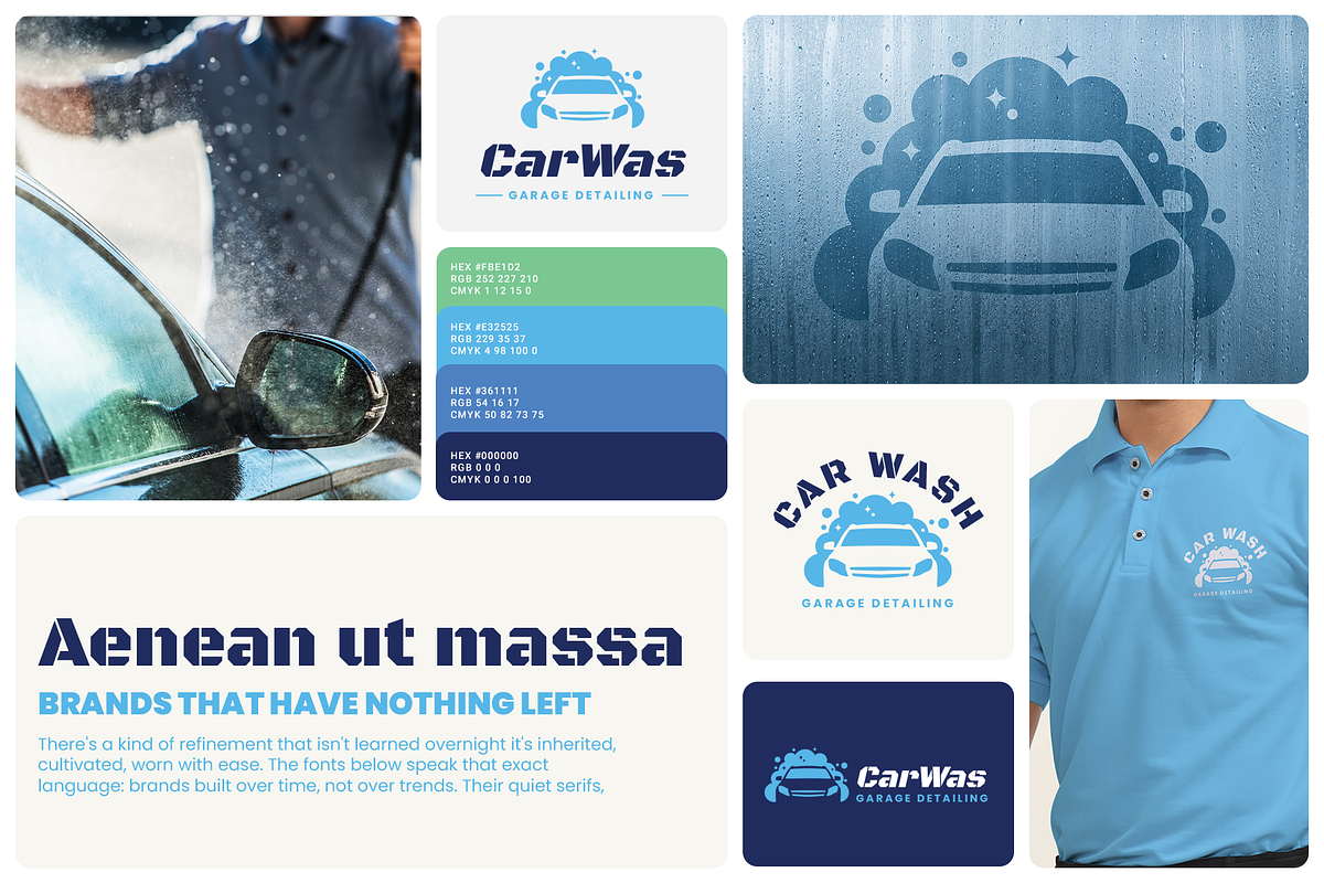 Car Wash and Detailing Logo Template, a Branding & Logo Template by Headfonts (Photo 2 of 3)