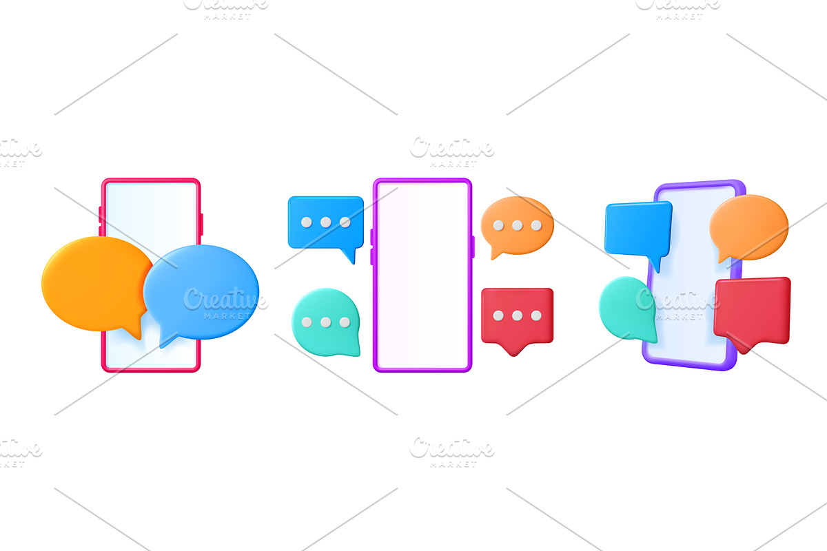 Set of 3d vector illustrations of, a Technology Illustration by Abscent