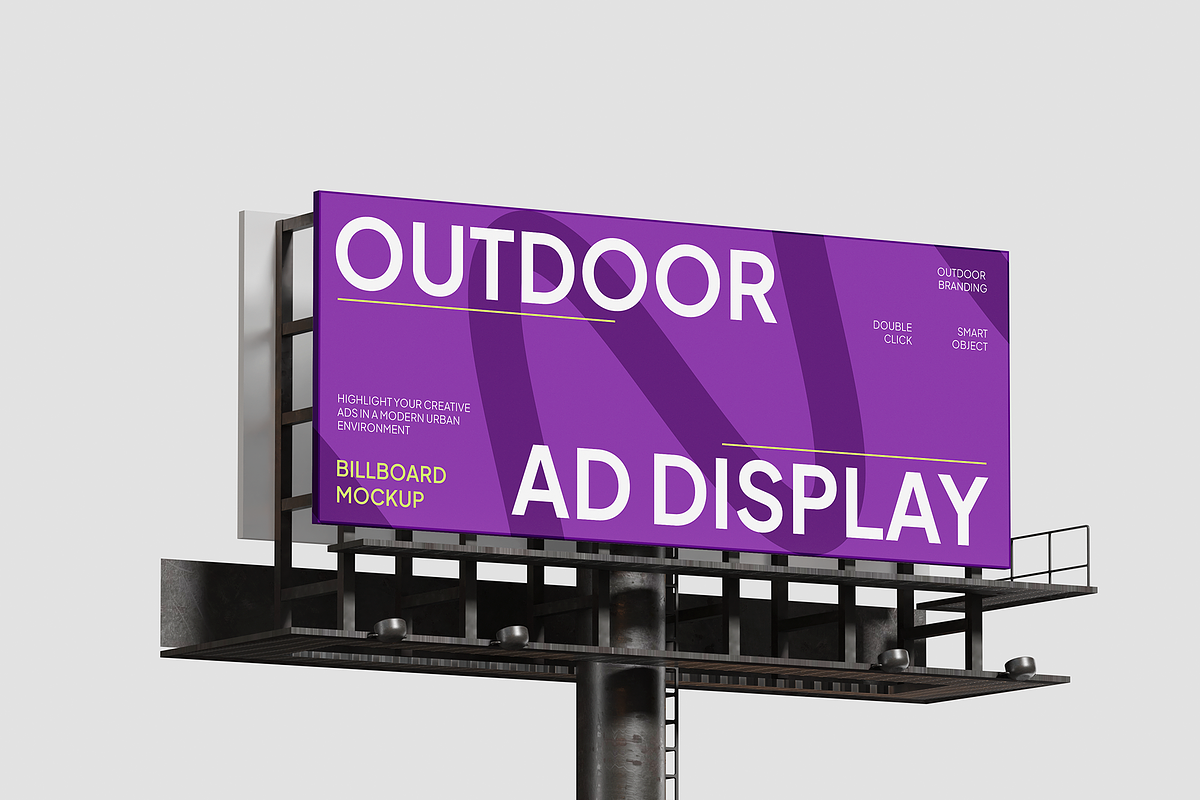 Roadside Bulletin Billboard Mockup, an Advertising Mockup by Bartama Graphic (Photo 2 of 4)