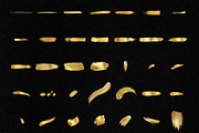 70 Golden Brush Stroke Elements, an Object Graphic by smishura (Thumbnail 2 of 7)