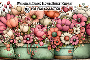 Whimsical Spring Flowes Busket Clipa, an Illustration by Dream Creation (Thumbnail 1 of 5)