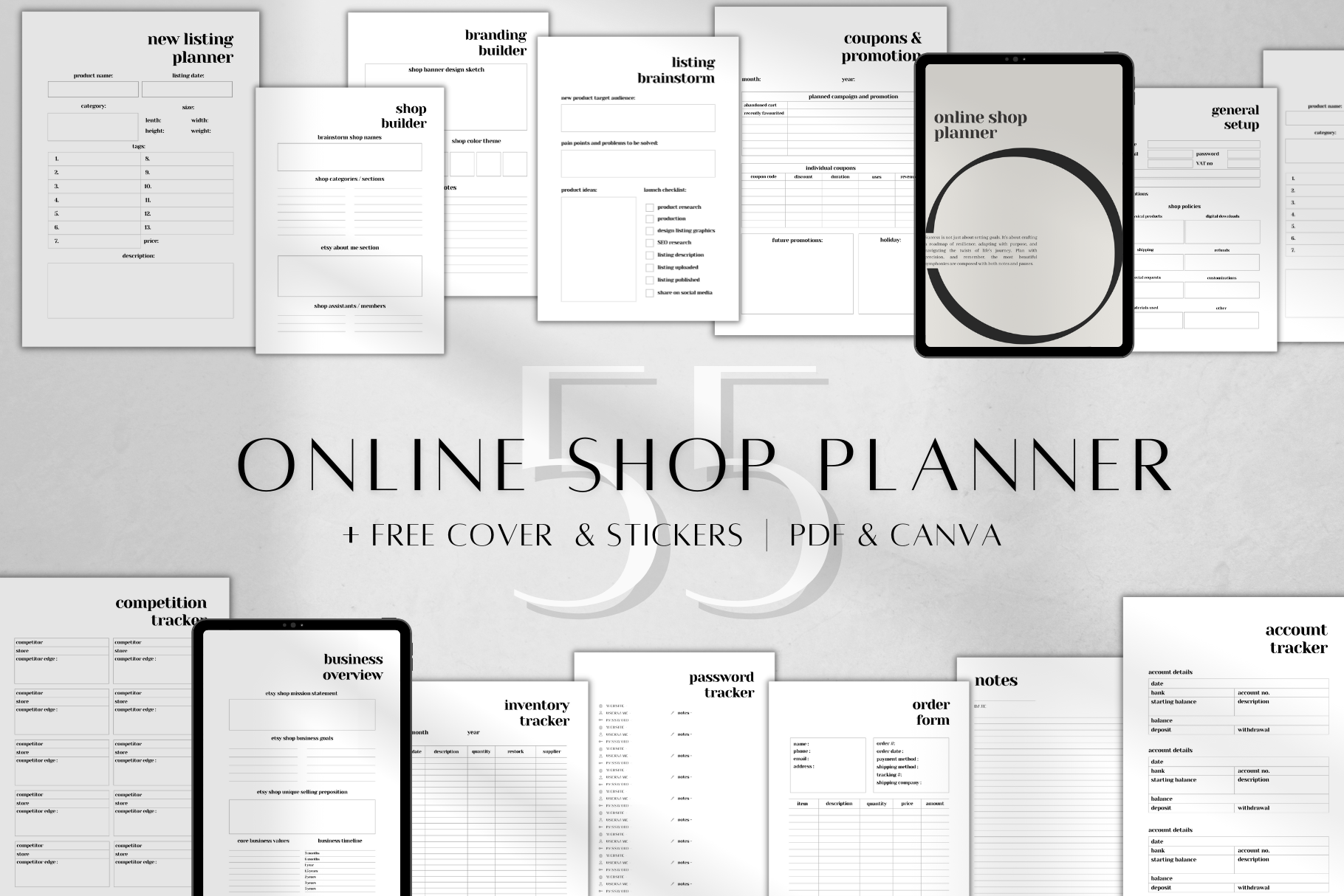 Online Shop Planner Template by Brandcontent  Creative Market