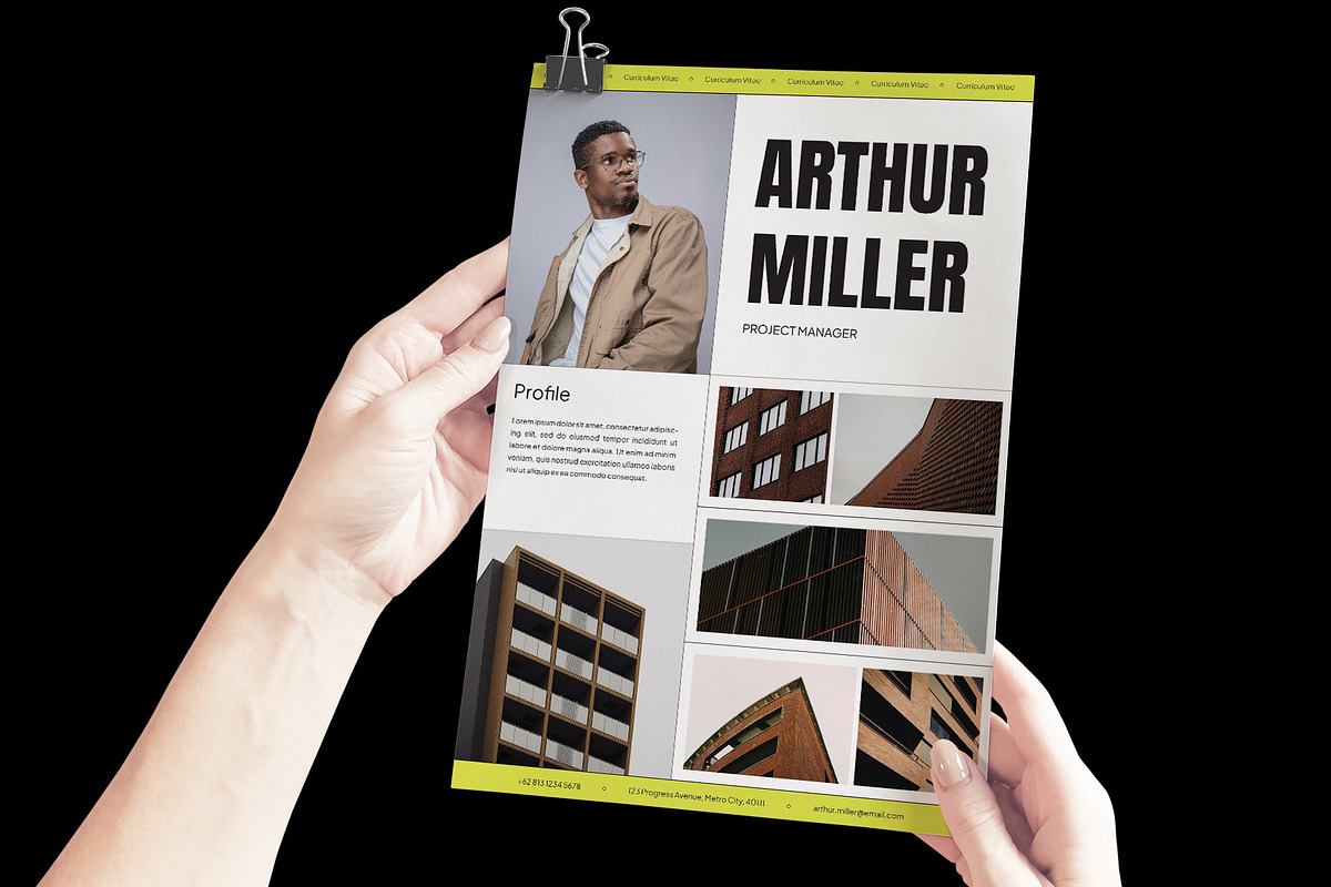 Clean Minimal CV Resume preview 5