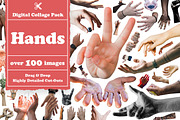 Hands Digital Collage Pack, an Object Graphic by Collage Supply Co (Thumbnail 1 of 3)