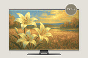 Golden Sunset Lily Painting, a Background Graphic by Floraphoria (Thumbnail 6 of 10)