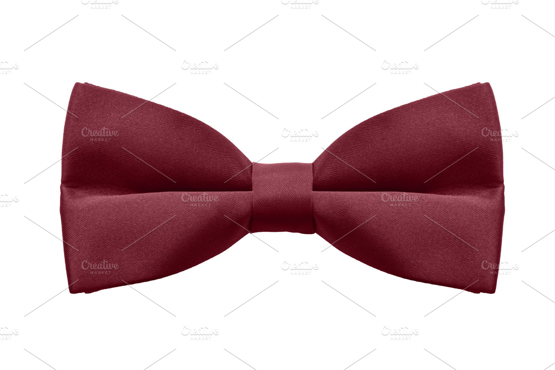 Classic burgundy bow tie on white background, perfect for formal, a Holiday Photo by Ales Munt