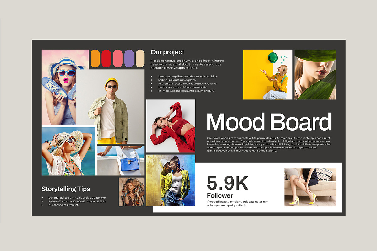 Fashion Moodboard Template Layout preview 3