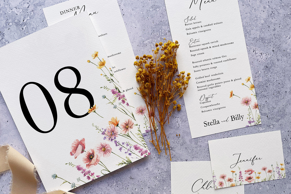 Colorful Wildflower Wedding Suite preview 7