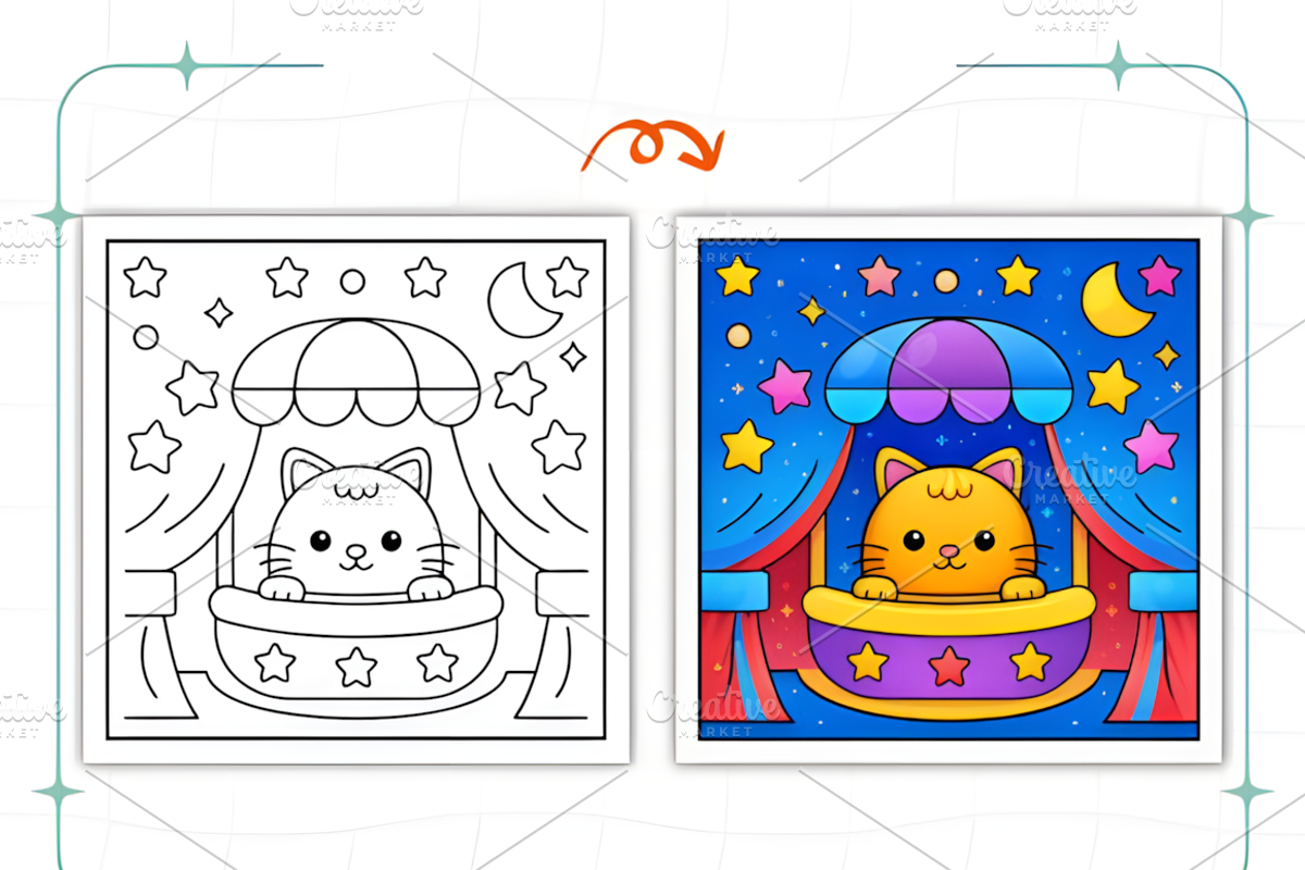 Comfy Cozy Routine Coloring Pages, a Decorative Illustration by Ink Gallery (Photo 8 of 9)