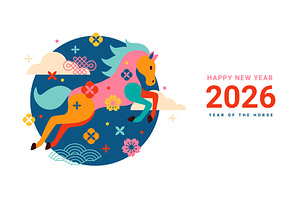 2026 poster horse silhouette, an Animal Illustration by kotoffei