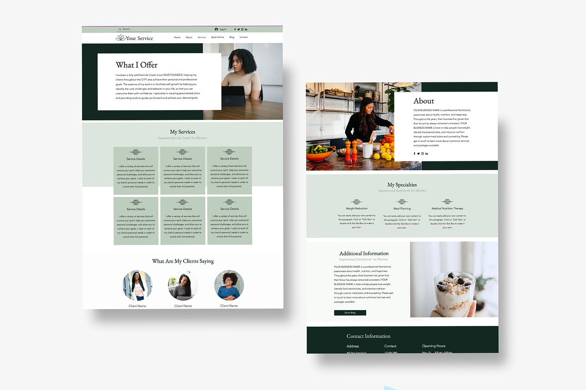 WIX Website Template, a Wix Template by CreatedbyVision LLC (Photo 2 of 3)