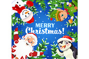 Cartoon Christmas characters Santa, an Illustration by Vector Tradition (Thumbnail 2 of 3)