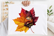 Cute Autumn Gnome PNG Clipart, a Seasonal Illustration by SVGArt (Thumbnail 5 of 5)