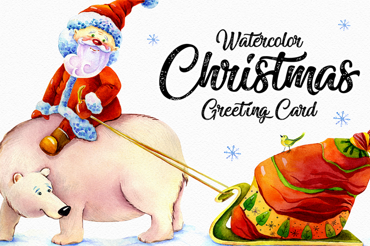 Christmas Greeting Card Template, a Card Template by ElephantArts (Photo 1 of 8)