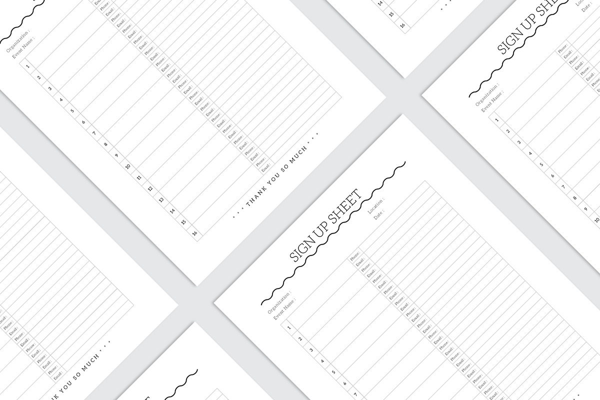 Email Sign Up Sheet, a Stationery Template by Amit Debnath (Photo 4 of 8)