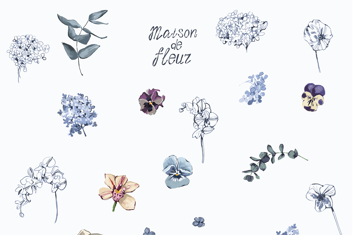 Cottage Core PNG Florals Bundle, a Decorative Illustration by whiteheartdesign (Photo 6 of 48)