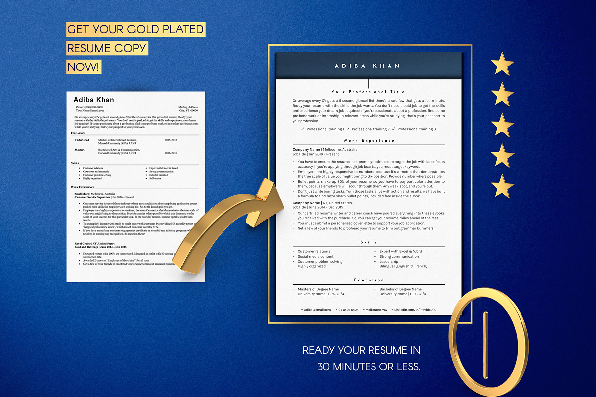 Minimalist Resume Template, CV Word, a Resume Template by Career Canvas (Photo 7 of 11)