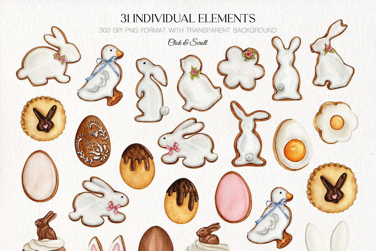 Easter sweet cookies, a Food Illustration by CrystalinaShop (Photo 3 of 6)