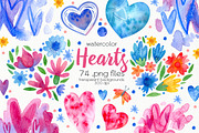 Valentines Day. Hearts, a Decorative Illustration by OllyKo Art (Thumbnail 1 of 11)