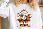 Whimsical Spring Flowers Busket Clip, an Illustration by designcity5 (Thumbnail 4 of 5)