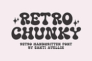 Retro Chunky - Handwritten Font, a Handwritten Font by SaktiAvellin (Thumbnail 1 of 7)