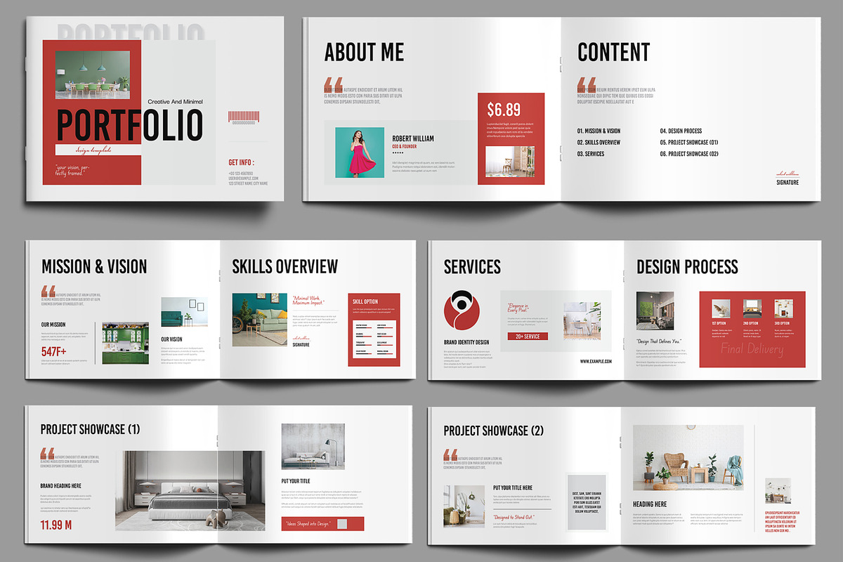 Minimal Portfolio Layout Template, a Brochure Template by MightyDesign (Photo 1 of 8)