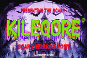 VT Kilegore - Scary Horror Font, a Sans Serif Font by ViactionType (Thumbnail 1 of 8)