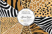 Digital Paper Linen Africa Skins, a Pattern Graphic by Maishop (Thumbnail 1 of 3)