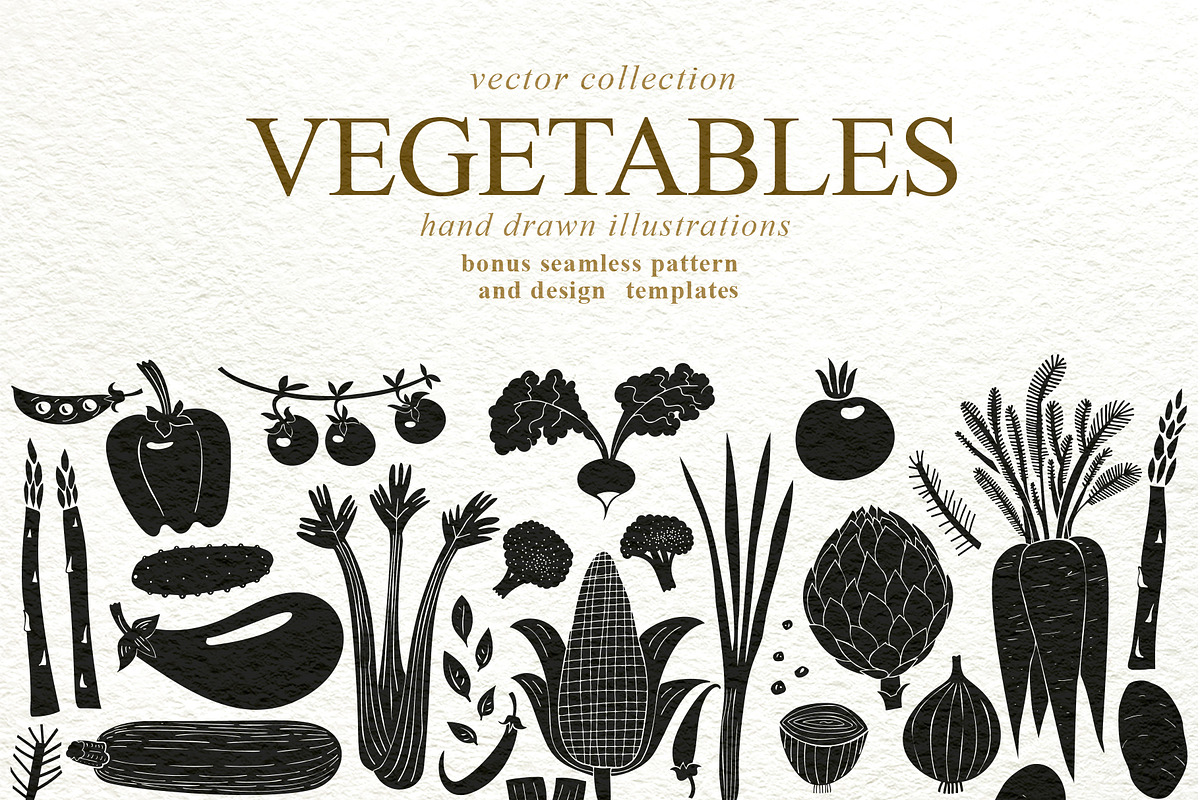 Vegetables Vector Collection, a Food Illustration by Lubov Illustrations Shop (Photo 1 of 6)